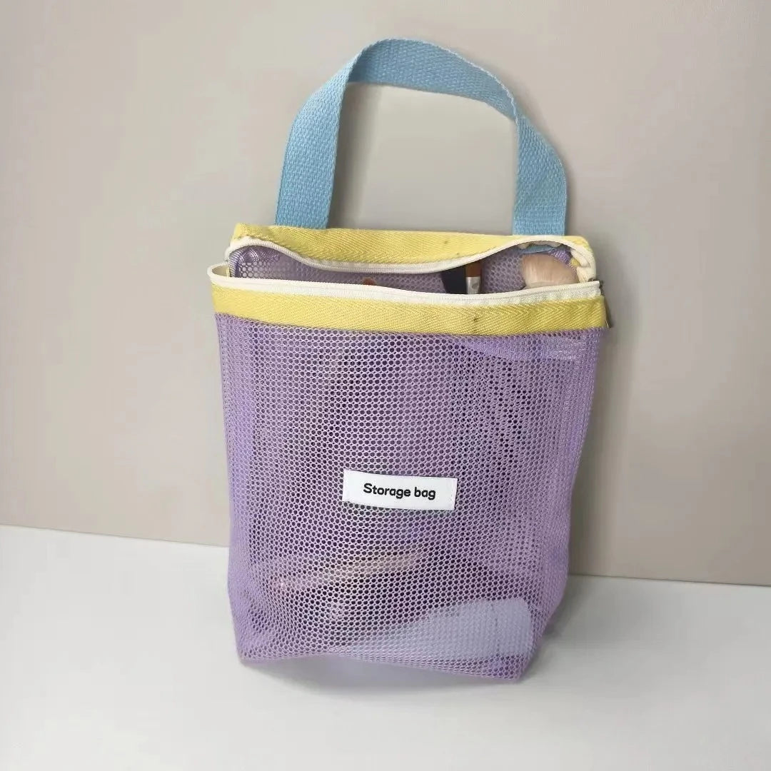 Soft Color Makeup Bag with Drain Holes Large Shower Organizer Travel Essentials
