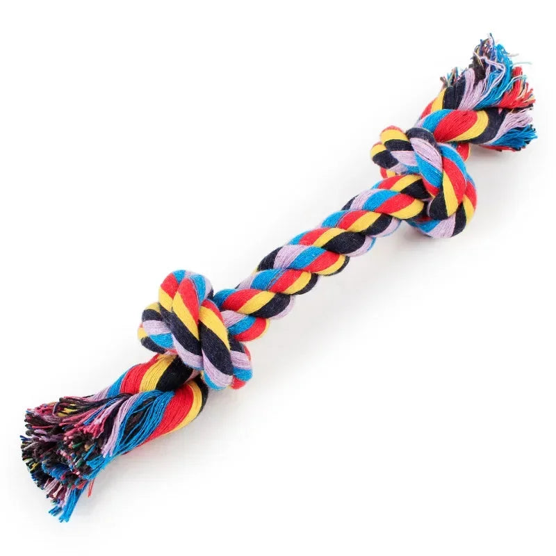 Brinquedo De Nó De Corda De Algodão Trançado Para Cães Mastigar Cachorro, Limpeza Dos Dentes, Osso, Produtos Pet, Durável, 24cm