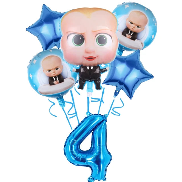 Decoração de festa de aniversário do tema dos desenhos animados, Talheres descartáveis, Balão para meninos e meninas, Baby Shower, Presente para crianças