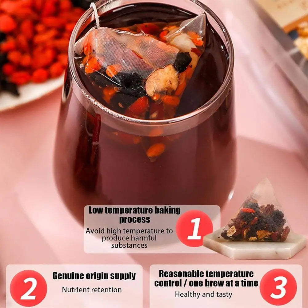 Kidney Cleansing Detox Tea Ginseng Five Treasure 6 Ingredients Natural Herbal Unisex Daily Health Care Tea