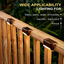 Outdoor Solar Step Lights Warm White LED Waterproof Stair Path Lighting for Garden Patio Fence Balcony Decoration Solar Power