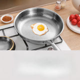 High-end titanium pan, non-stick titanium alloy steak frying pan, suitable for gas stoves