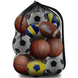 Mesh Soccer Ball Bag Extra Large Drawstring Basketball Storage Bag With Zipper Pocket Volleyball Football Net Pack Gym Bags