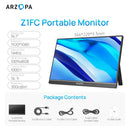 ARZOPA 16.1 inches Portable Monitor,144hz,100%sRGB,1080P FHD,IPS Screen, External Second Screen for Laptop/PC/PS5/Mac/Xbox Z1FC