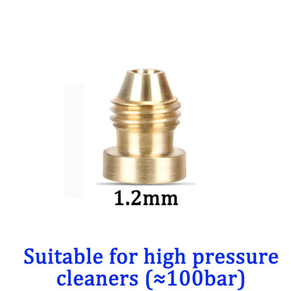Boquilla de repuesto de latón para cañón de espuma de nieve con núcleo de cobre de 0,9 mm a 1,4 mm, rosca para pistola pulverizadora de espuma de alta presión.