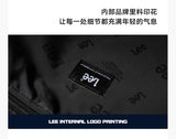 LEE Unisex Utility Canvas Leather Zipper Tote Bag Casual Denim Daily Shopping Handbag Women Men Durable Student School Book Bag