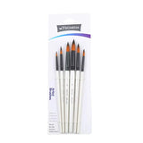6pcs/set Artist Paint Brushes Two-tone Nylon Tips Artist Paint Brush For Acrylic Oil Watercolor Acrylic Paint Body Face Rock Art