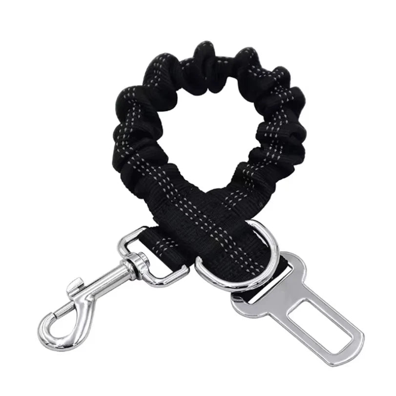 Dog safety leash pet car seat belt dog traction seat belt buffer elastic safety rope traction leash dog traction leash