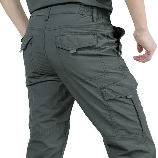 Pantalones tácticos militares cargo para hombre, pantalones impermeables, pantalones casuales, resistentes al desgaste, multibolsillos, para exteriores, senderismo, pantalones de trabajo para hombre