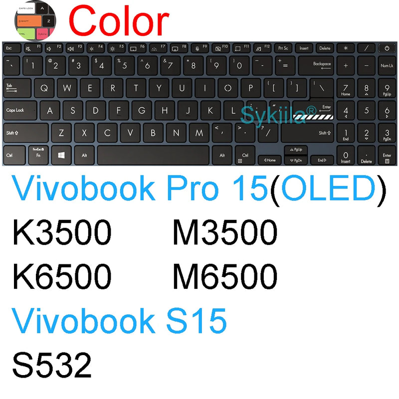 Keyboard Cover for ASUS Vivobook 15 Pro 15X OLED GO S S15 N6506 S5507 S5506 M5506 X1505 M1505 K3504 Silicone Protector Skin Case