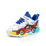 Cool Cartoon Lovely Baby Boys Shoes Leisure Fashion Glowing LED Colorful Lighted Kids Shoes Cute Children Sneakers Tennis