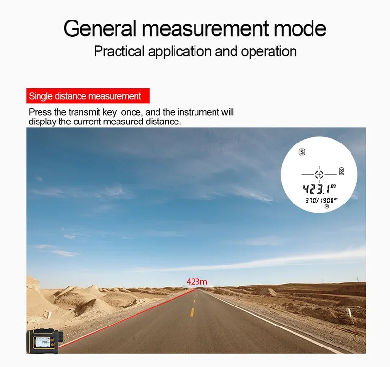 SNDWAY Telescope Laser Range Finder Digital Distance Meter Hunting Monocular Golf Rangefinder LCD Display Roulette Tape Measure