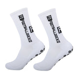 2025 New Anti-Slip Tape Design Football Socks Mid-Calf Non-Slip Soccer Sport Cycling Sports Men's Women Sock Grip Yoga 1 Pair
