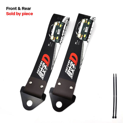 Correa de remolque colgante para coche con cultura de carreras JDM, cuerda de remolque, cinta, parachoques, accesorios para NOS HKS Initial D