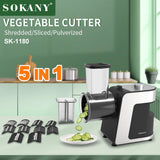 1000W Electric Vegetable Chopper Cutter 5-in-1 Stainless Steel Food Processor Kitchen Mixer Multifunctional Potato Slicer 220V
