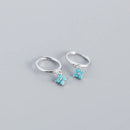 925 Sterling Silver Floral Stud Earrings for Women, Simple Zircon Inlaid, Wedding Jewelry Accessories, Sweet Temperament 