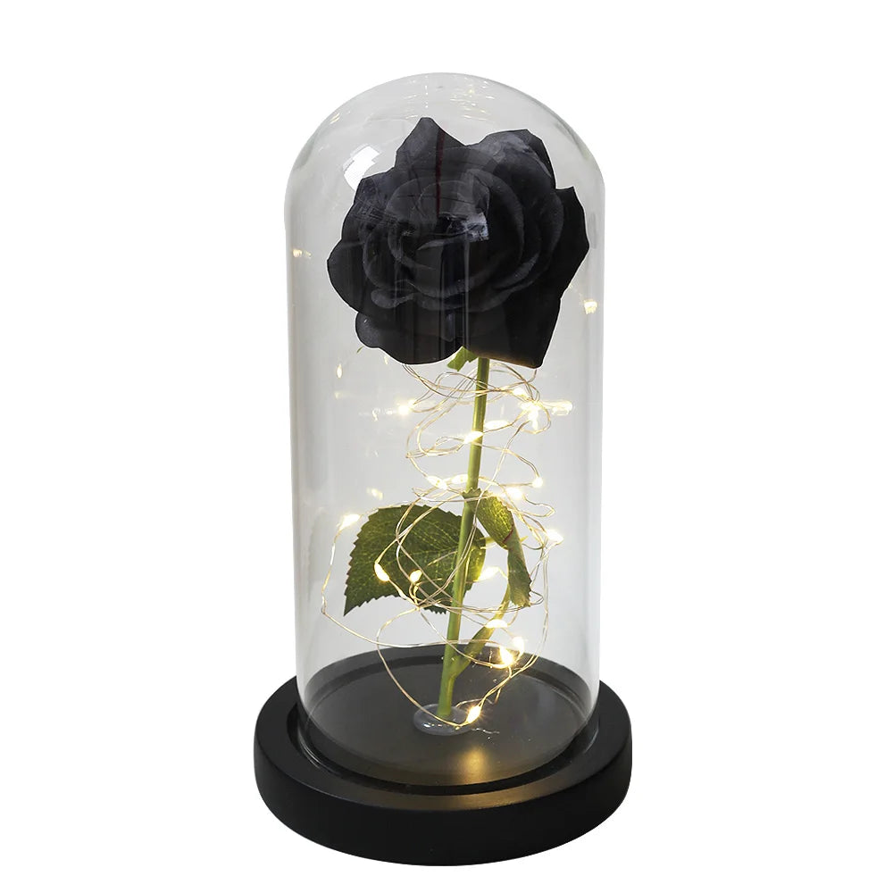 Envío directo de flores artificiales Galaxy Rose, La Bella y la Bestia, decoración de boda, regalo creativo para el Día de San Valentín, regalo para la madre.