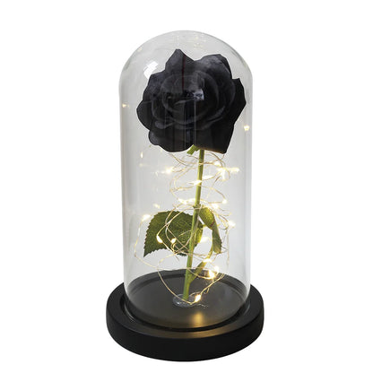 Envío directo de flores artificiales Galaxy Rose, La Bella y la Bestia, decoración de boda, regalo creativo para el Día de San Valentín, regalo para la madre.