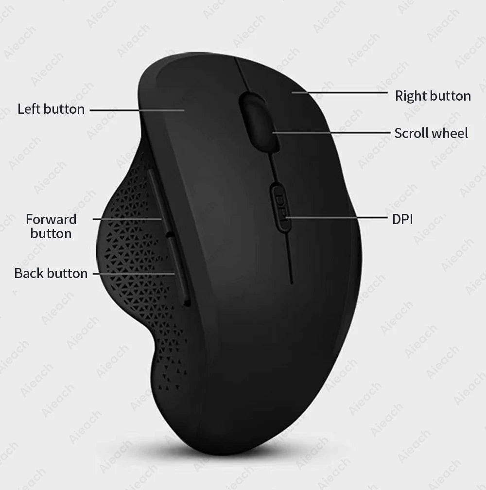 Dual Mode Wireless Computer Mice 1600 DPI Rechargeable Ergonomic Bluetooth Mouse For Laptop/Notebook/iPad/Tablet/Mac/Chromebook