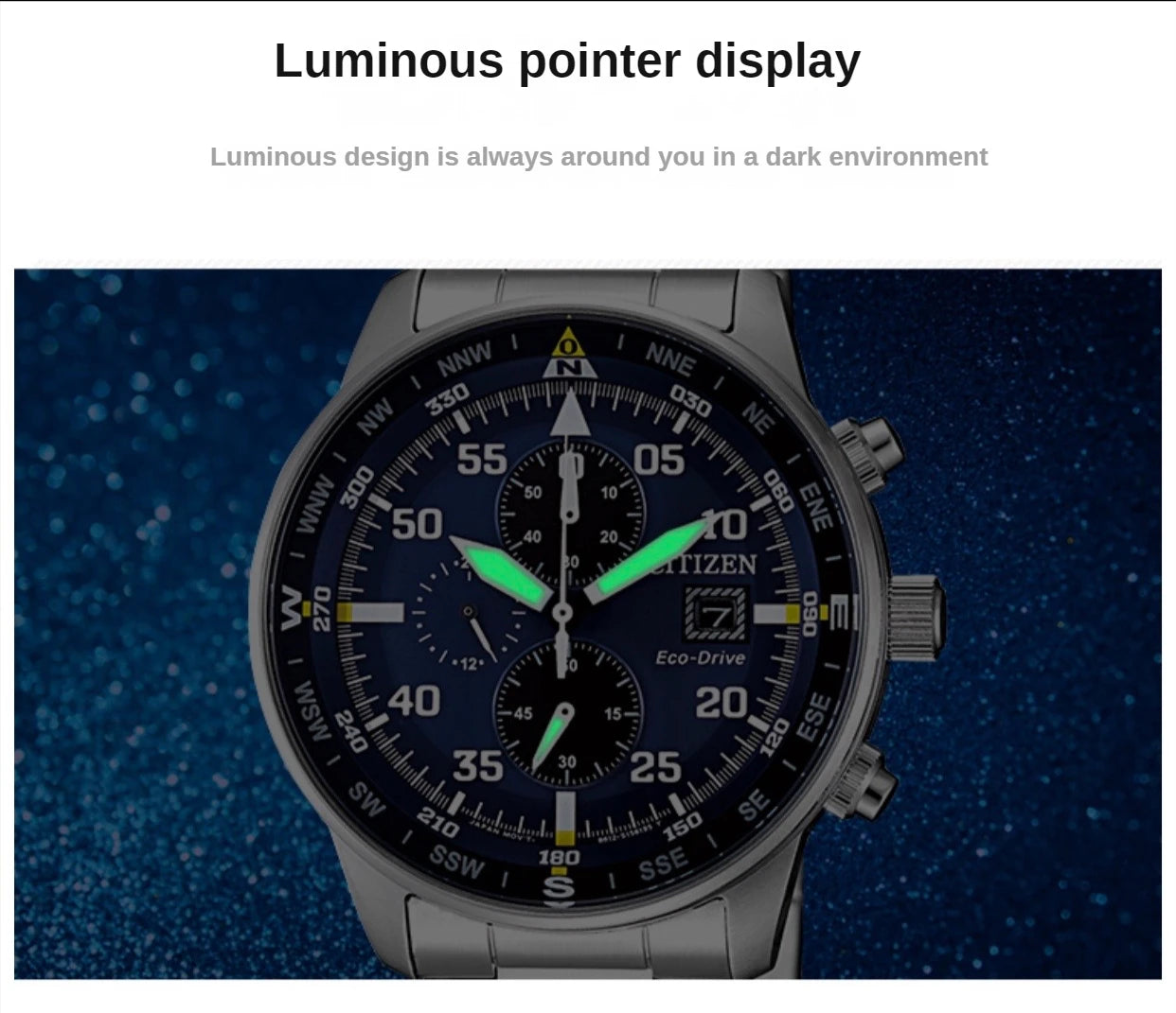 Citizen Fashion Men Stainless Steel Watch Luxury Calendar Quartz Wrist Watch Business Watches for Man Clock Montre Homme