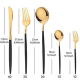 30Pcs Cutlery Set Gold Tableware Stainless Steel Mirror Dinnerware Dinner Tea Spoon Fork Knife Western Silverware Flatware Set