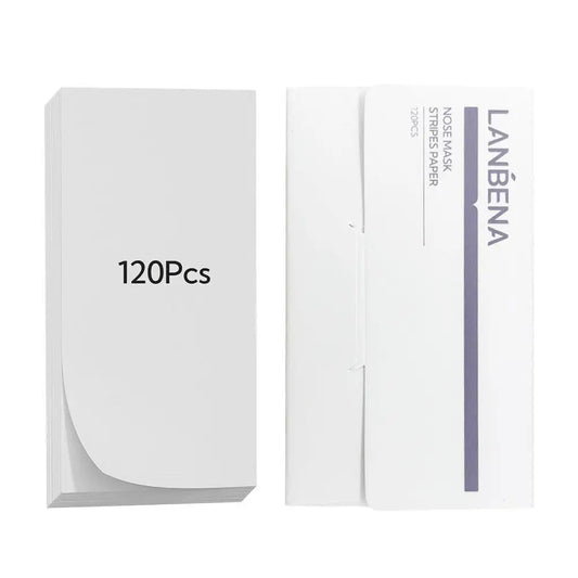 120pcs Blackhead Removal Papers Plant Pore Strips Nose Acne Cleansing Black Dots Peel Off Mud Mask Treatments Skin Care