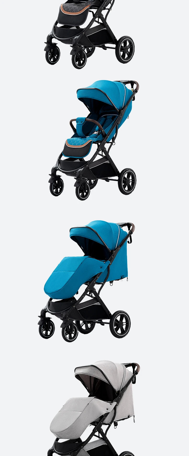 Baby Stroller High Landscape Portable Ultra-lightweight Newborn Travel Shock-absorbing Stroller newborn rocker For 0-4 Year Old