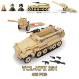 Military WW2 Tanks Tiger Sherman T34 Panzer Vehicle Airplane Army Soldier Weapons Model Building Block Brick Children Kids Toys