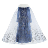 Vestido da Elsa para Menina – Fantasia de Princesa para Festa de Aniversário e Inverno, Cosplay de Frozen, Vestido de Manga Longa – Rainha da Neve