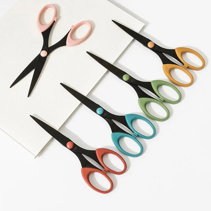 Color Scissor Stainless Steel Blade Safe Design Paper Cutting Scissors for Fine Art Diary Album Craft Office School Supplies