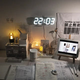 3D LED Digital Clock Decor Wall Decoration Glow Night Mode Decoration for Bedroom Adjustable Electronic Watch Clocks Watches