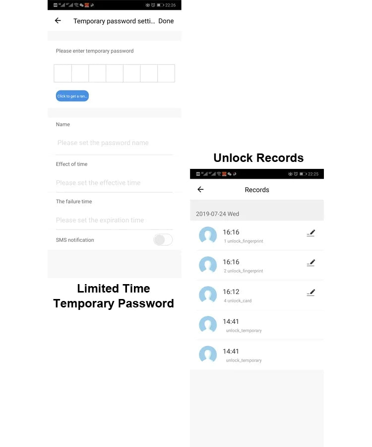 H4 Tuya Electronic Lock Wifi Smart Door Lock Fingerprint Lock Password IC Card Key USB Charge For Smart Home