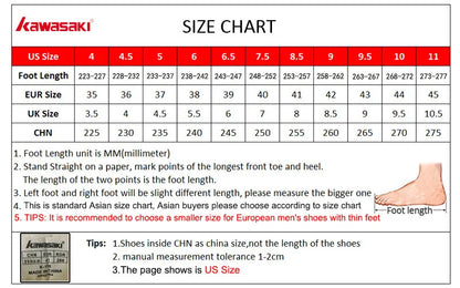Kawasaki New Badminton Shoes Sneakers Mens Tennis Breathable Anti-Slippery Sport Shoes for Men Women K-065D