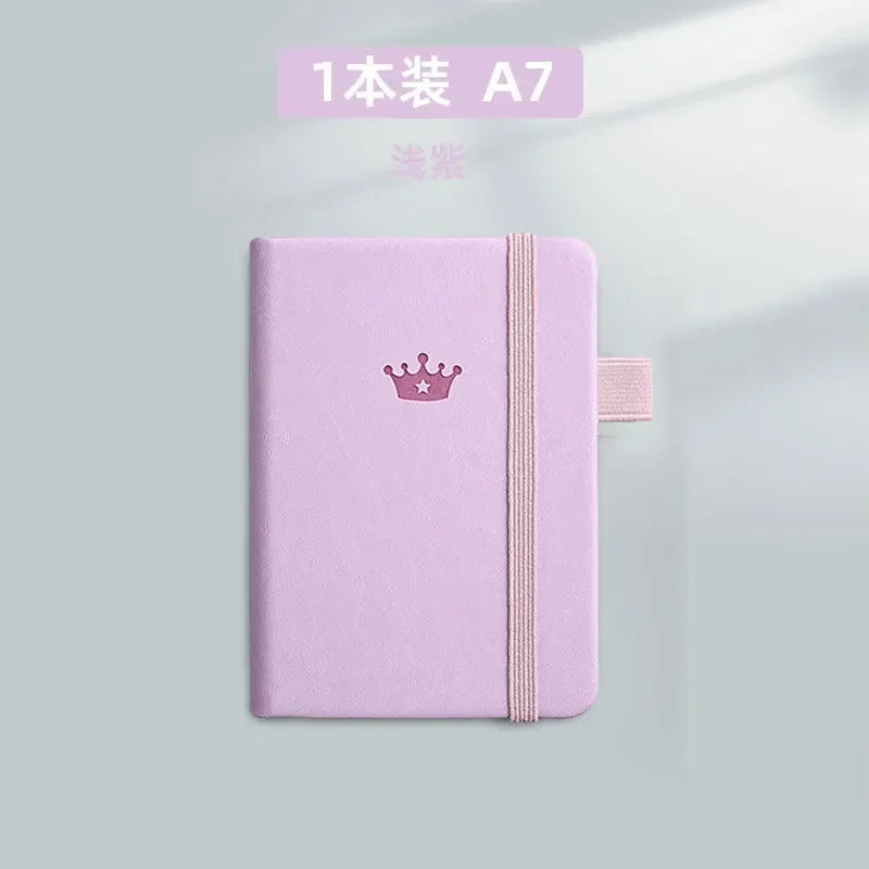 Mini A7 Pocket Notebook Handmade Leather 100Sheets Notepad Portable Travel Diary Planner Schedule Kawaii School Office Supplies