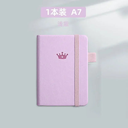Mini A7 Pocket Notebook Handmade Leather 100Sheets Notepad Portable Travel Diary Planner Schedule Kawaii School Office Supplies