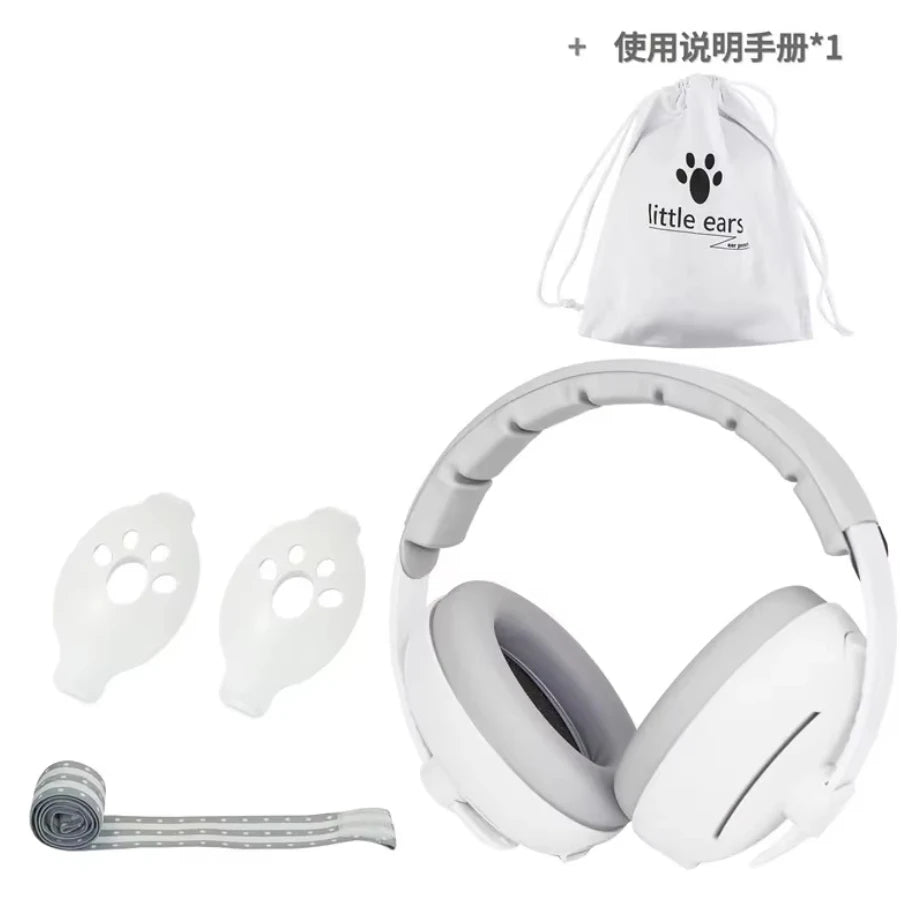 Auriculares con cancelación de ruido y protección auditiva para bebés, diseño convertible 2 en 1, orejeras con reducción de ruido para bebés que mejoran el sueño.