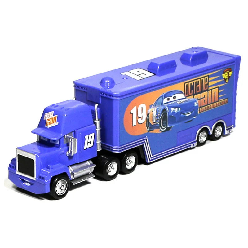 Disney Pixar Cars 2 3 Toys Lightning McQueen Truck Jackson Storm Uncle Mack 1:55 Diecast lorry trailer Model Child kids Gift