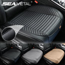 SEAMETAL Full-Wrapped Car Seat Cover Breathable Hole PU Car Front Seat Cushion Universal Anti Slip Auto Chair Protector Cover