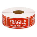 150/500pcs Fragile Label Stickers Handle With Care Moving Stickers (Red)