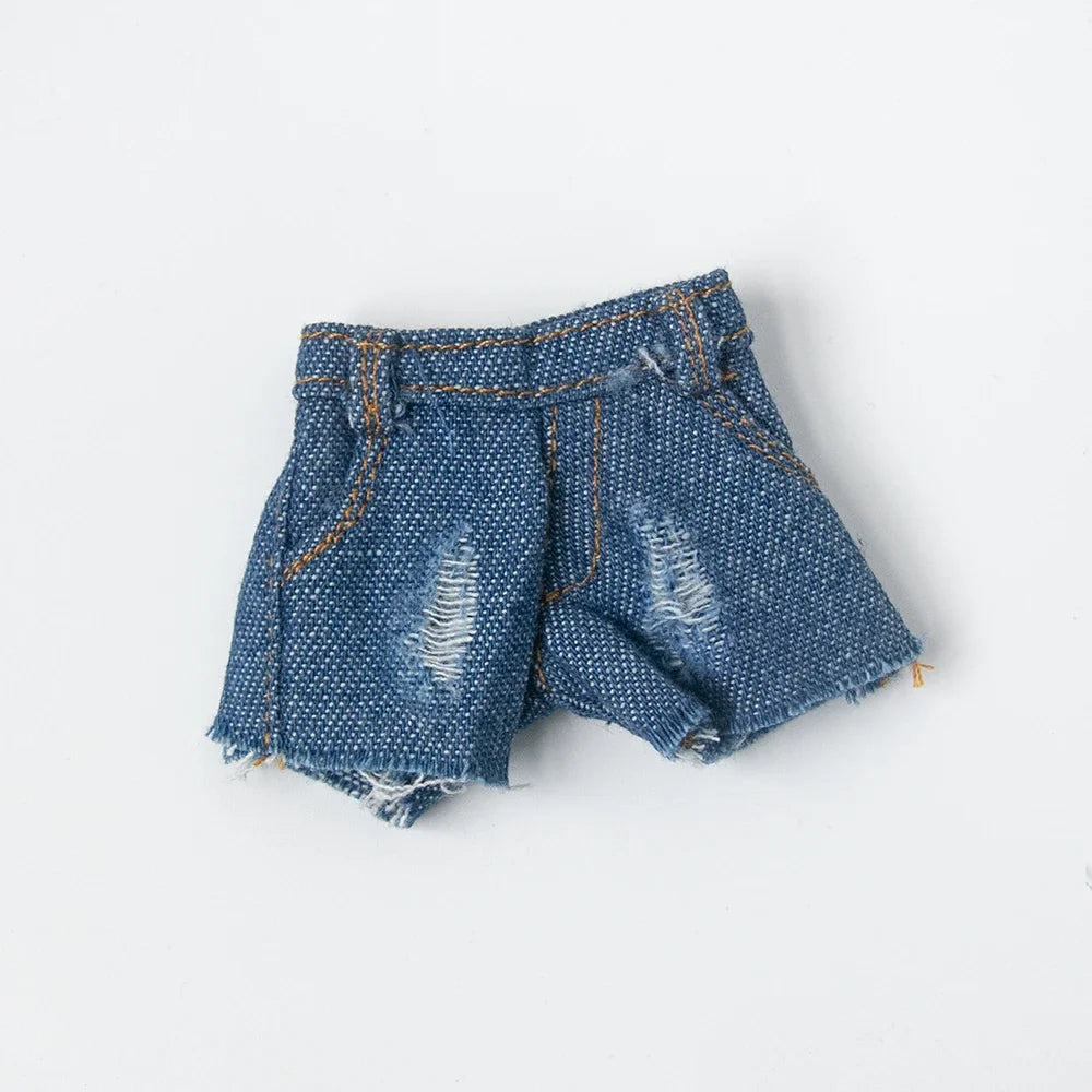 Blythe Clothing Fashion Vest Tops Denim Shorts Casual Pants Belt Multicolor for Licca Azones Ob22 24 Ker YMY Doll Accessories