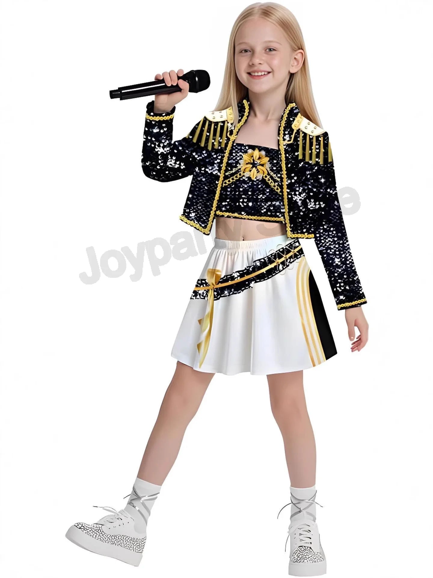 Children Girls Movie Kpop Mira Cosplay Costume Print Demon Hunters Zoey Rumi Cosplay Carnival Show Clothes Kids Girl Huntrix Set