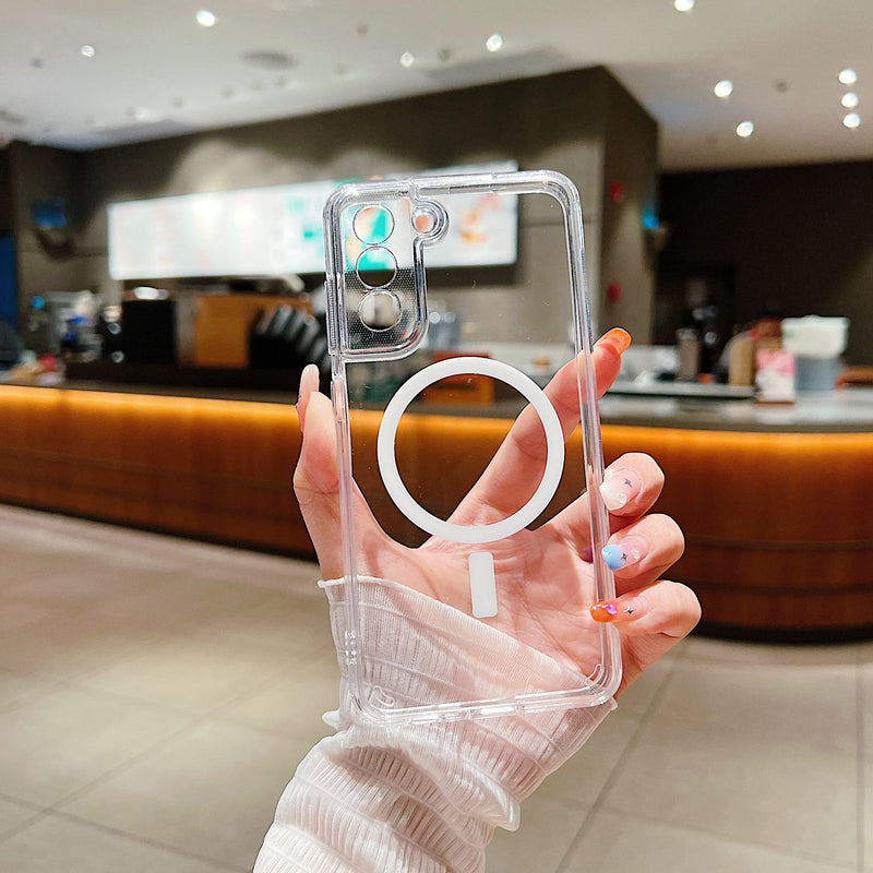 Transparent For Magsafe Case for Xiaomi Mi 15 14 13 Pro Ultra 13T 14T Redmi Note 13 14 4G 5G Magnetic Shockproof Hard Cover