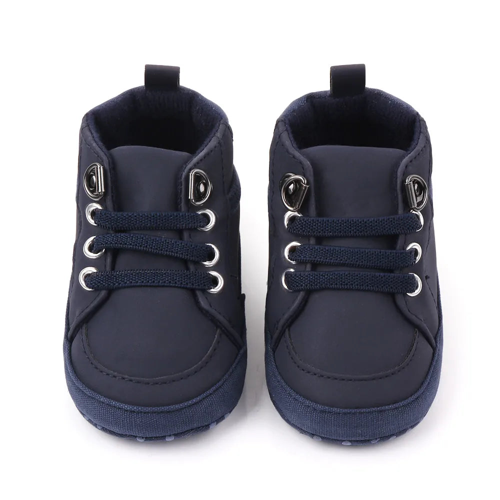 Zapatos casuales para bebés, botines con cierre de velcro para niños pequeños de 0 a 1 año, para caminar al aire libre