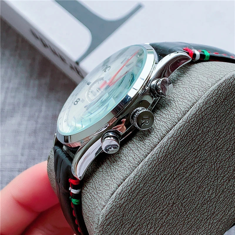1:1copy MenQuatz Watches Classic Leather Strap Wrist Watch with Watch