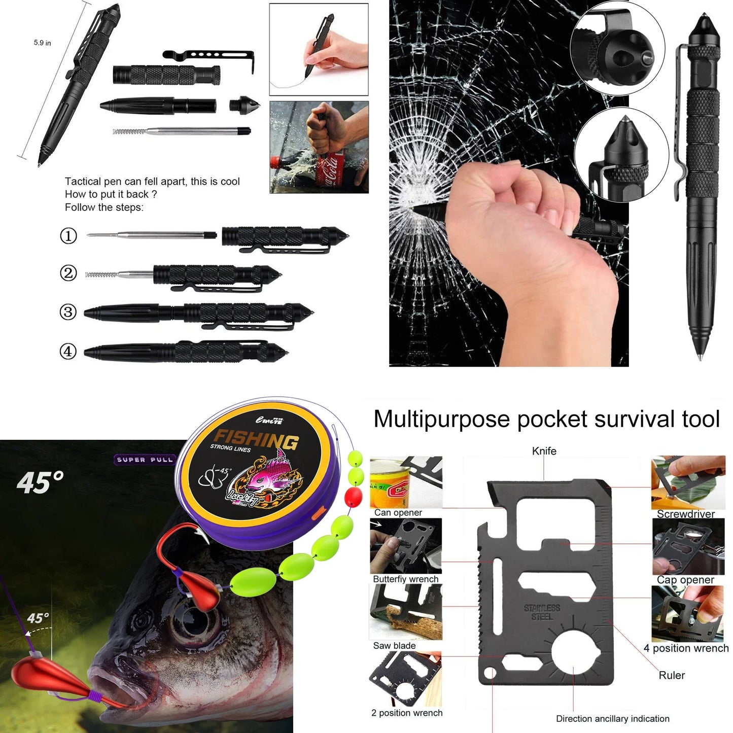 Kit de primeros auxilios táctico para coche, accesorios para supervivencia, equipo de acampada, maletín médico, bolsa EDC de autodefensa ifak