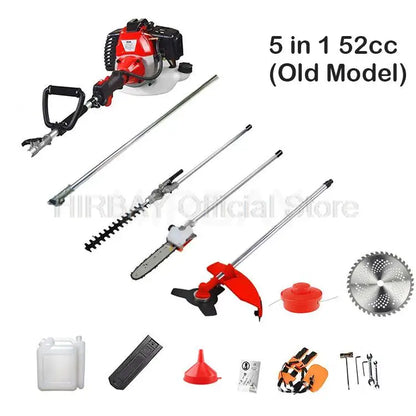 Lawn Mower Hedge Trimmer Chainsaw Gasoline Engine Strimmer Chainsaw High Branch Pruning Hedge Cutter Multi-Purpose Garden Tools