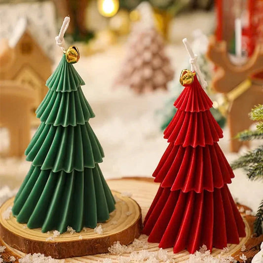 2026 8x5cm Christmas Tree Soy Wax Desktop Ornaments Home Decoration Creative Souvenirs Cyclone Shape Aromatherapy Candles Gifts