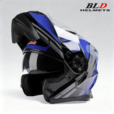 BLD Modular Motorcycle Full Face Helmet ECE Flip-up Double Anti-Fog Visor Purple Bird Sport Design In Stock Adult Men and Women