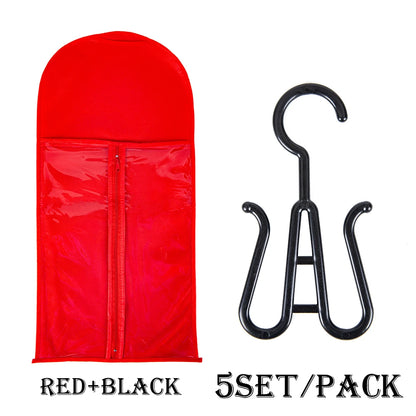 5/10 conjunto saco de armazenamento de peruca longa titular caso extensões de cabelo saco de armazenamento com cabide para peruca saco de armazenamento de extensão de cabelo com cabide
