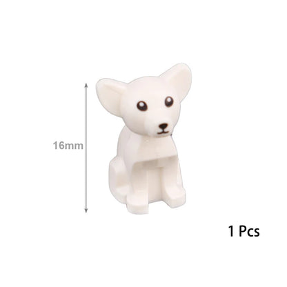 New Animal Chihuahua Parts MOC Building Blocks Farm Ranch City Zoo Family Pet Dog Bricks Toys Compatible With LEGO